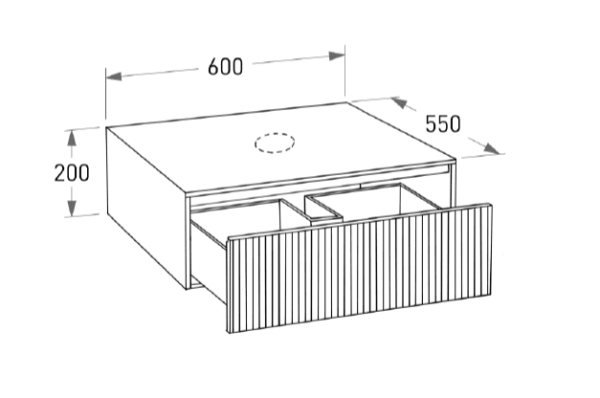 Тумба под раковину Salini Armonia 60 27A.1.600.200.04.1 бронза