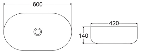 Накладная раковина BelBagno BB1084-H301