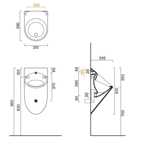 Писсуар Catalano Comfort 0932610001