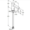 Смеситель для раковины Kludi Zenta SL 3820039 черный матовый