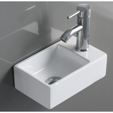 Раковина CeramaLux 9048GTL 29,5x18 см L, рукомойник, белый