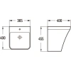 Раковина CeramaLux 500PMB 36,5x40 см, подвесная, черный матовый