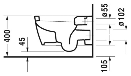 Подвесной унитаз Duravit ME by Starck 2528090000