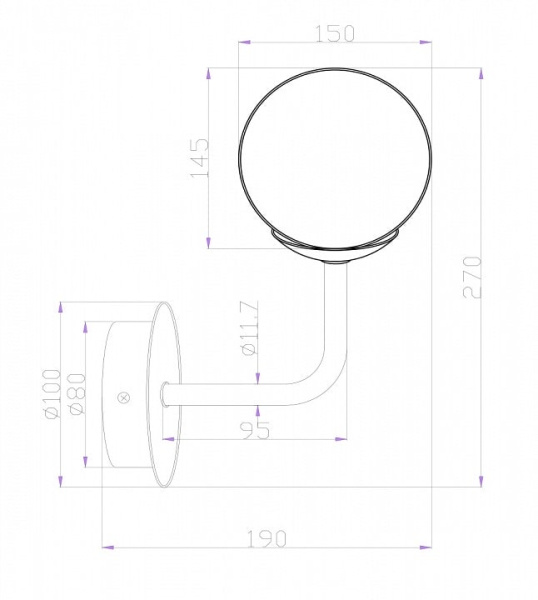 Бра Maytoni Erich MOD221-WL-01-N
