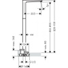 Излив на ванну напольный hansgrohe Metropol 32531000
