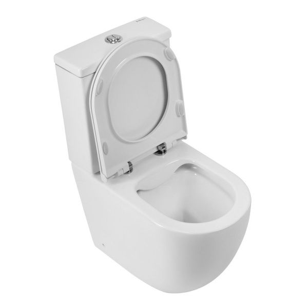 Унитаз-компакт безободковый BelBagno AMANDA BB051CPR с сиденьем BB902SC