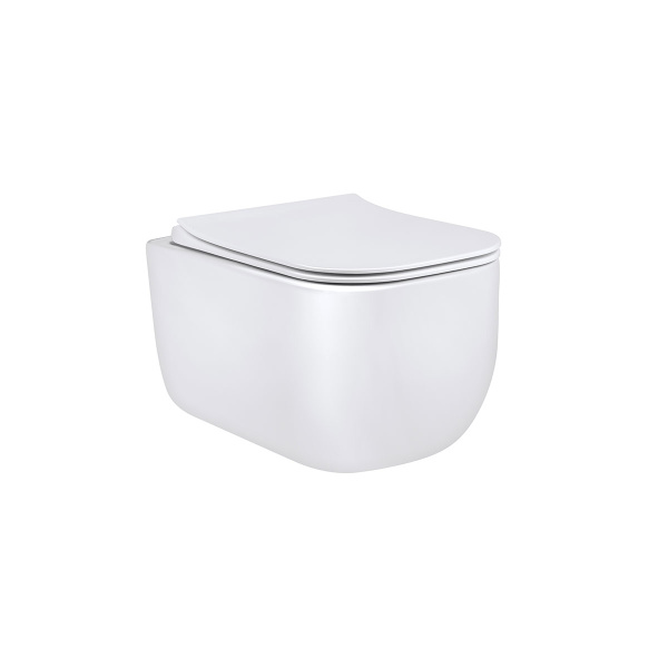 Унитаз подвесной Vincea Form VT1-35 безободковый белый ультратонкое soft-close сиденье