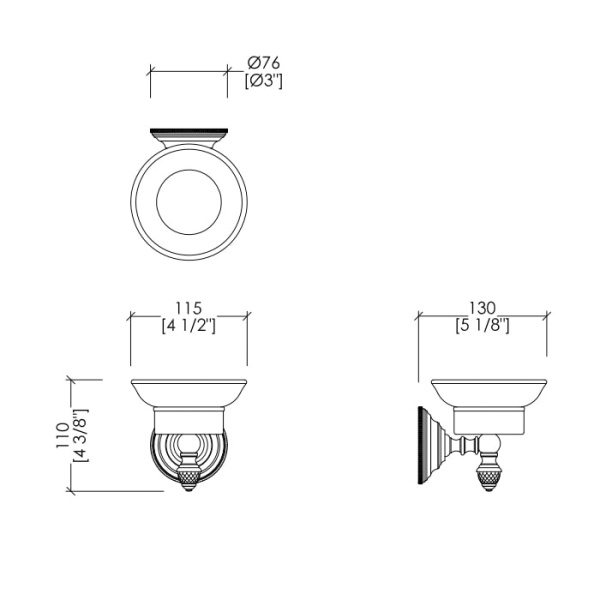 Мыльница Devon&Devon Black Diamond BLKD501CRNE черный