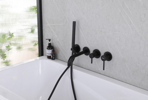 Смеситель для ванны Abber Wasser Kreis AF8130B черный
