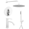 Комплект смесителей Paffoni Light KITLIQ018BO071 белый матовый
