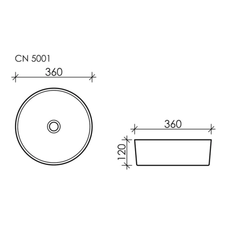 Раковина 36x36 см Ceramica Nova Element CN5001