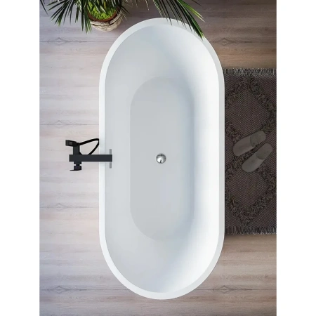 Акриловая ванна Ceruttispa Resia CT7388 168x73 см, отдельностоящая, белый