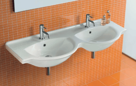 Раковина Hatria Sophie 125 Y0Q501 двойная