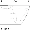 Чаша напольного унитаза Geberit iCon Square 200920000