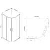 Душевой уголок Vincea Garda VSQ-1G900CLB