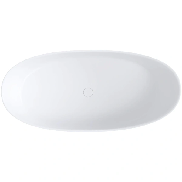 Ванна из литьевого мрамора Omnires Neo NEO158SWWBM 157,5x71,9 см, отдельностоящая, белый матовый