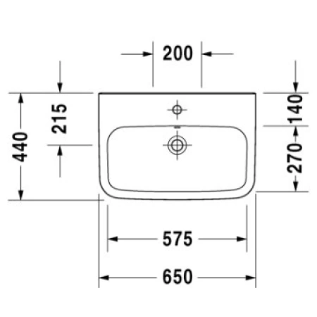 Раковина 65x44 см Duravit DuraStyle 2319650000