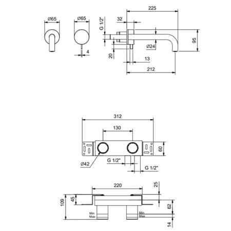 Смеситель для раковины Fantini AF/21 27 02 A713B