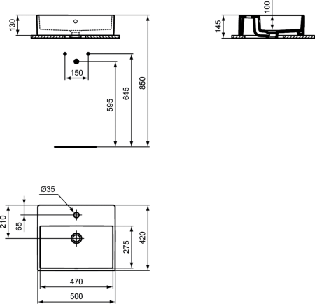 Раковина Ideal Standard Strada 50 (K081601)
