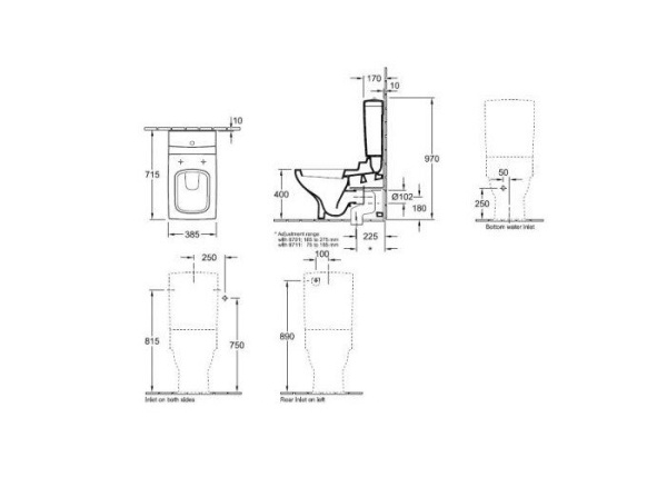 Чаша напольного унитаза Villeroy&Boch La Belle 5647 10R2