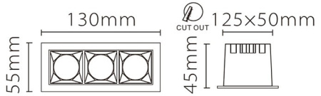 Встраиваемый светильник Fiberli XL003 12130305
