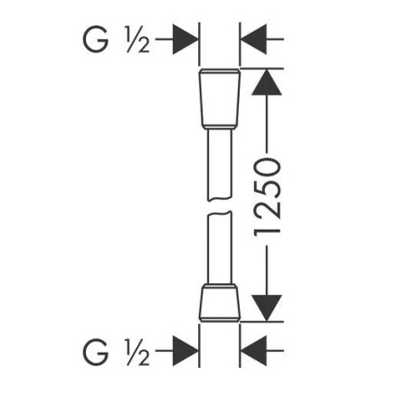 Душевой шланг hansgrohe Isiflex 28272140 шлифованная бронза