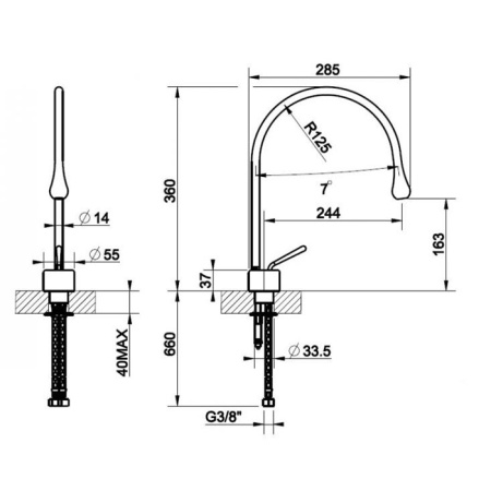 Смеситель для раковины Gessi Goccia 33602#279 белый матовый