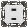 Розетка 2хUSB type A без рамки Эра Эра Elegance 14-4110-01