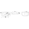 Раковина CeramaLux 78204R 40x21,5 см R, рукомойник, белый