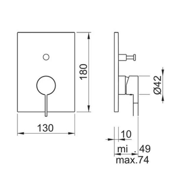 Смеситель для душа Almar Core E186543.CR