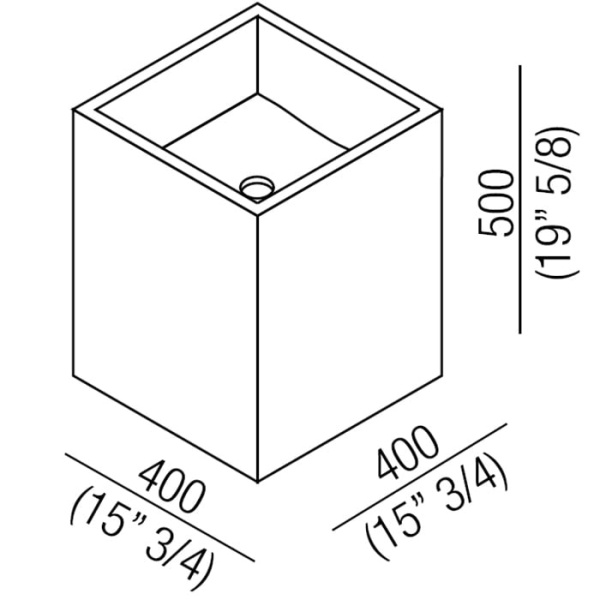 Раковина Agape Cube 40 ACER0770PRTSP *0 светлое дерево