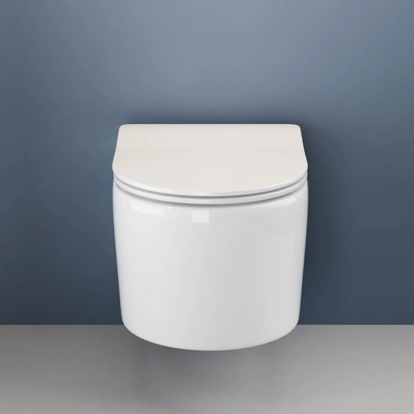 Унитаз подвесной Ceramica Nova Moments CN3003 безободковый, с сиденьем микролифт, белый