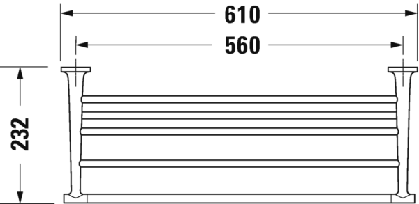 Полка для полотенец Duravit Starck T 0099444600 61 см черный матовый