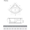 Акриловая ванна 130x130 см Relisan Rona GL000011627