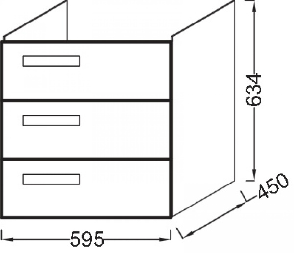 Тумба под раковину 60 см Jacob Delafon Rythmik EB1307-G80 светло-коричневый лак