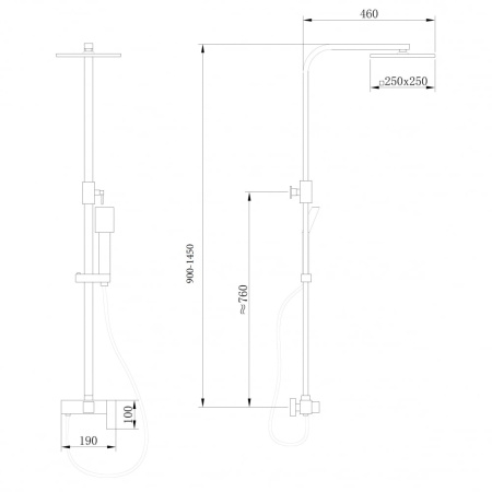 Душевая стойка Abber Daheim AF8220L