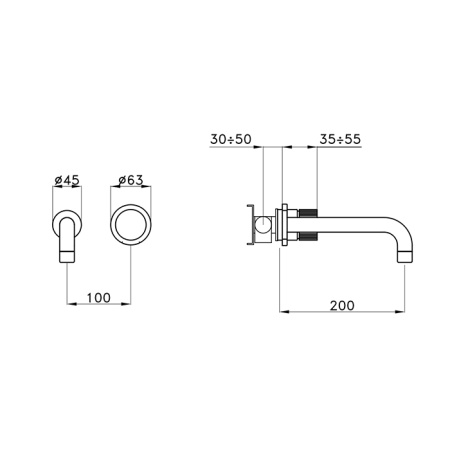 Смеситель для раковины Stella Sirius SR01611PV17 черный