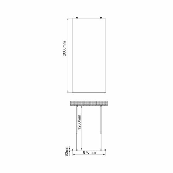 Фехте (Vechte) 60W39RG-FL Душевая перегородка