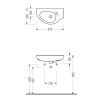 Раковина 57x32 см Serel Friendly 6741
