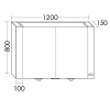 Зеркальный шкаф Burgbad RL40 120 SPQZ120