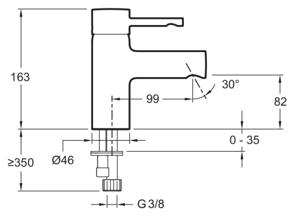 Смеситель для раковины Jacob Delafon Cuff E98298-CP