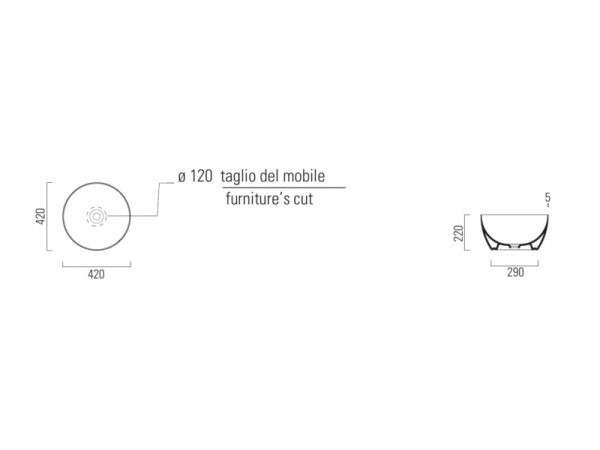 Раковина GSI Pura 40 885209