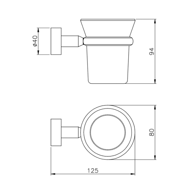Стакан Nicolazzi Minimale 1488MCR
