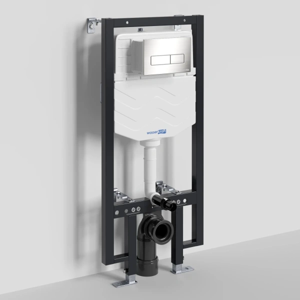 Инсталляция для унитаза WasserKRAFT Vils 56 56TLT.010.ME.BN03 с кнопкой смыва, никель