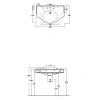 Раковина 90x56 см Globo Paestum PA056.bi*1
