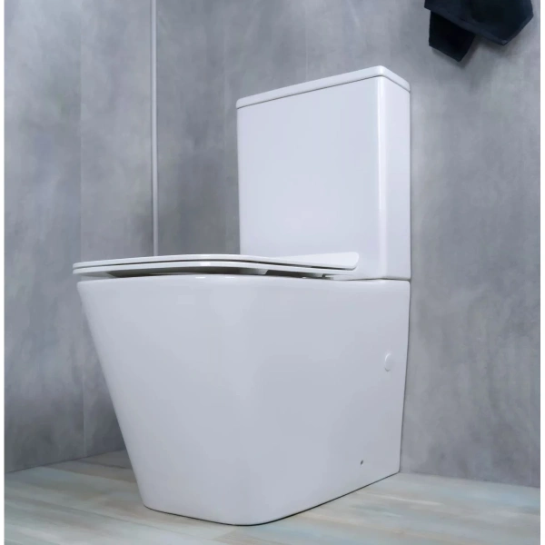 Унитаз-компакт GID Tr2170 безободковый, с сиденьем микролифт, белый