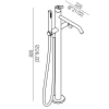 Смеситель для ванны Agape Square ARUB1112A