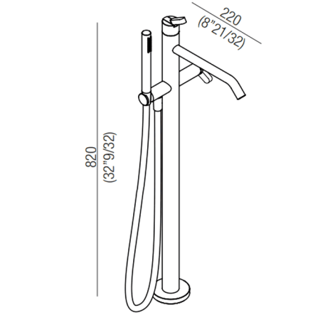 Смеситель для ванны Agape Square ARUB1112A