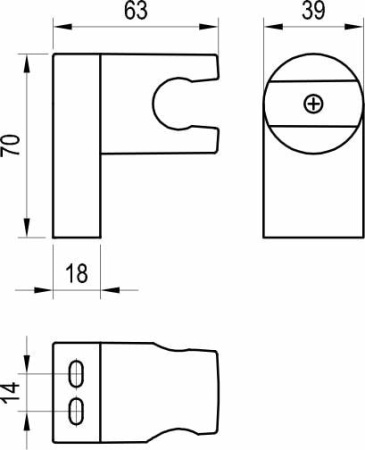 Держатель для душа Ravak X07P698 графит матовый