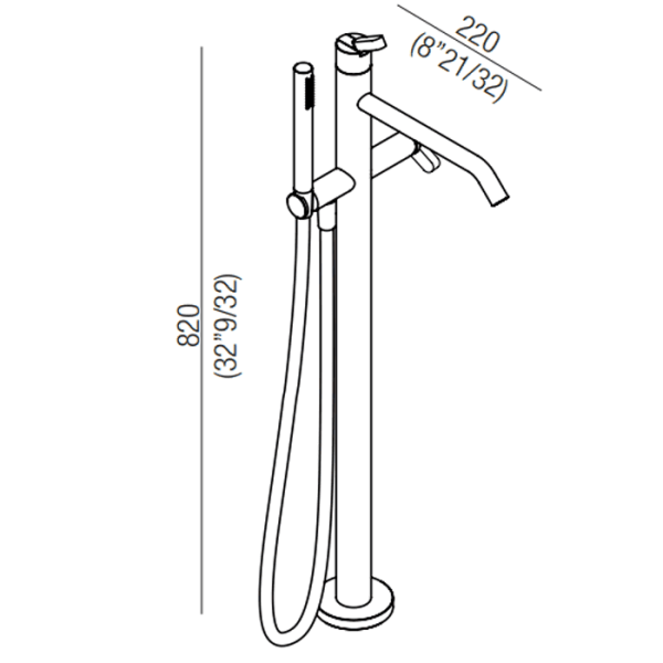 Смеситель для ванны Agape Square ARUB1112A
